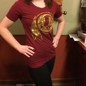 PINK Victoria's Secret bling NFL Redskins Tee EUC