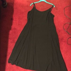 Black spaghetti strap dress