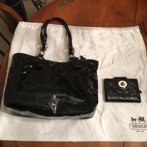 Authentic Patten Leather Tote and Wristlet