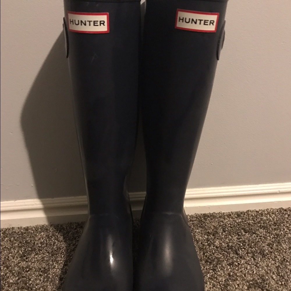 Dark Navy Matte Hunter Rainboots