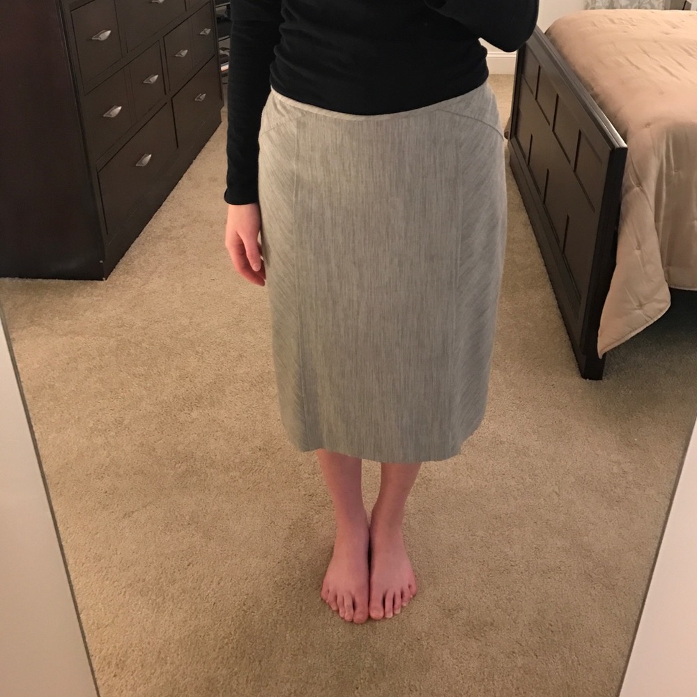 Gray Pencil Skirt