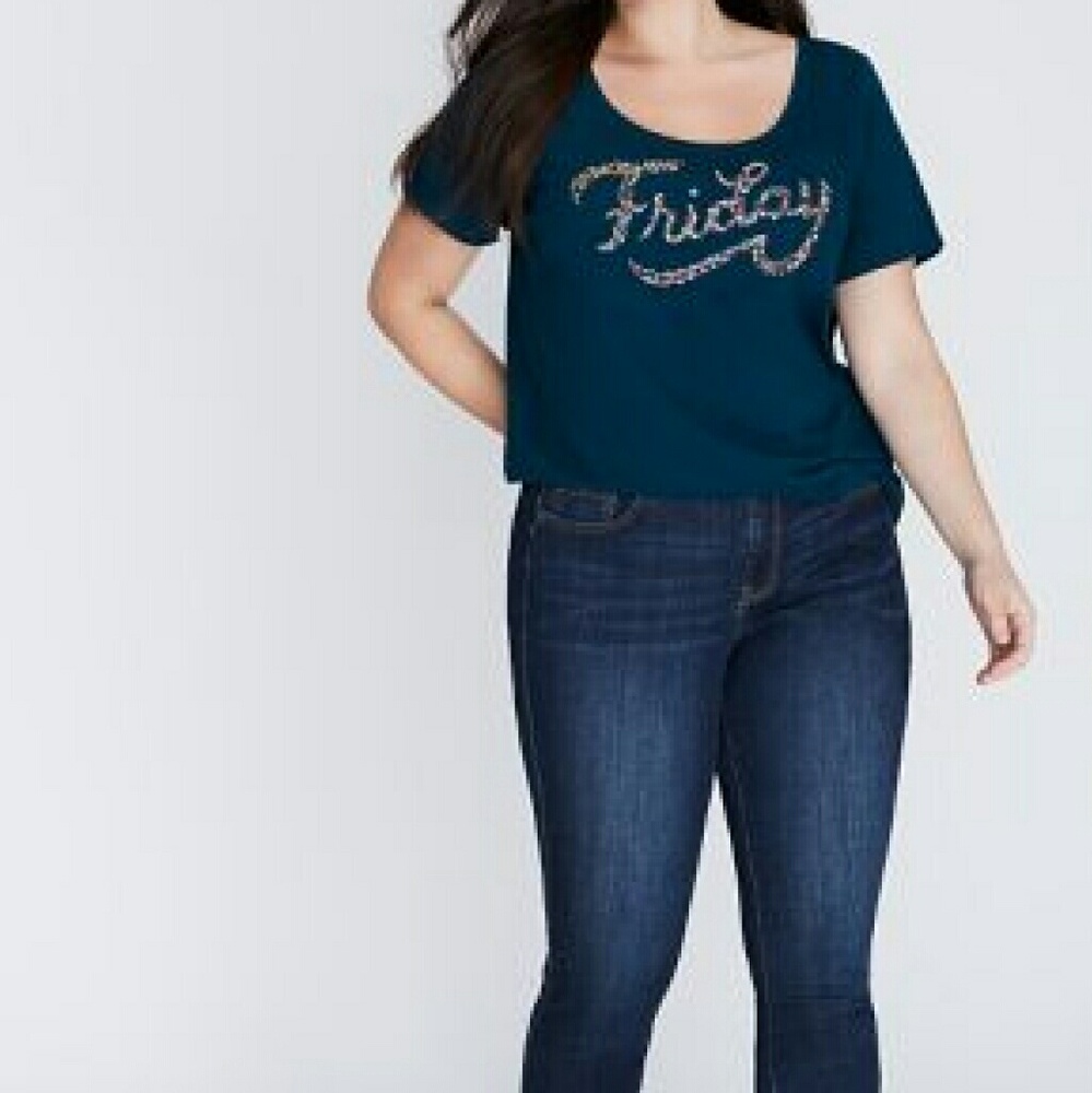 New shirt BEADED GRAPHIC TEE FRIDAY 1x 2x xl xxl - Picture 3 of 7