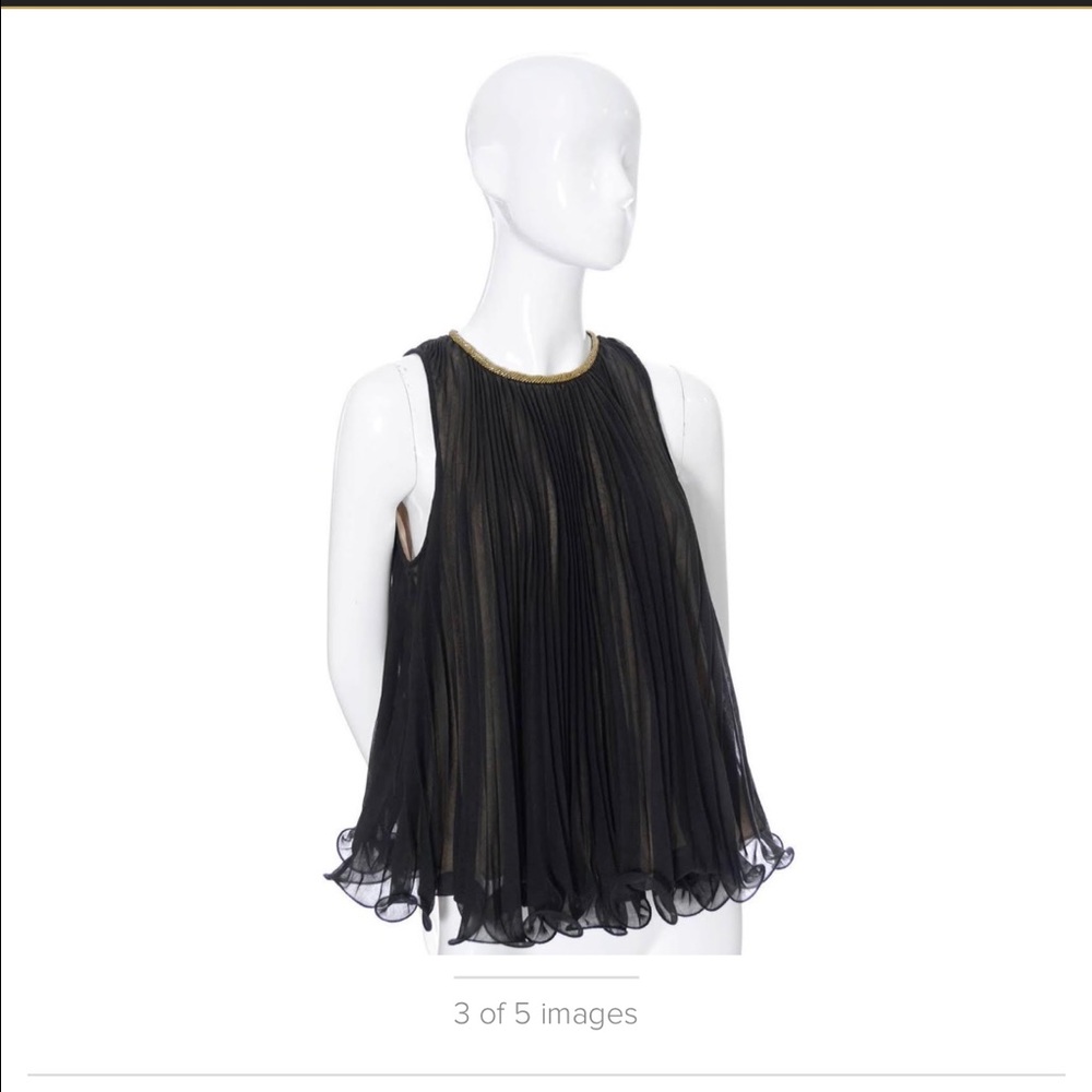 3.1 Phillip Lim black beaded ruffle blouse