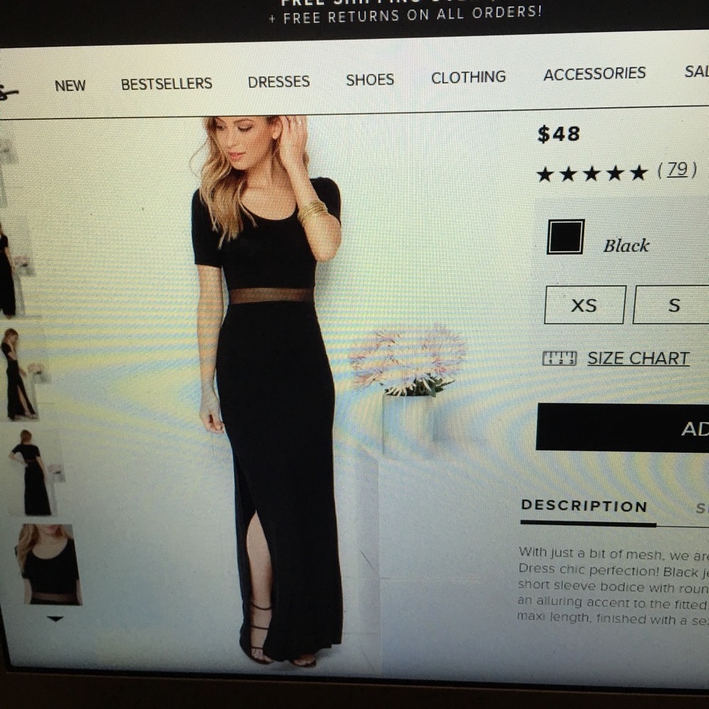 Long black maxi dress