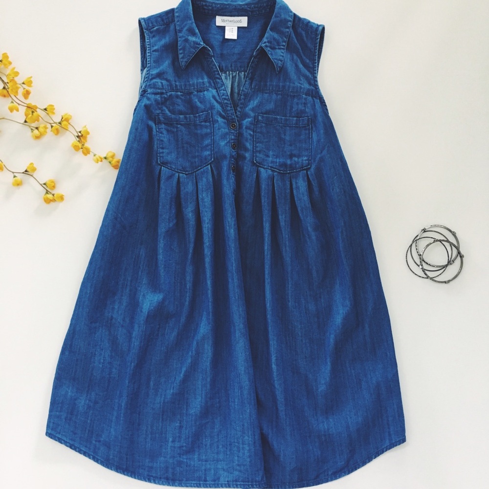 ⚡️FLASH SALE⚡️Chambray Maternity Sleeveless Tunic