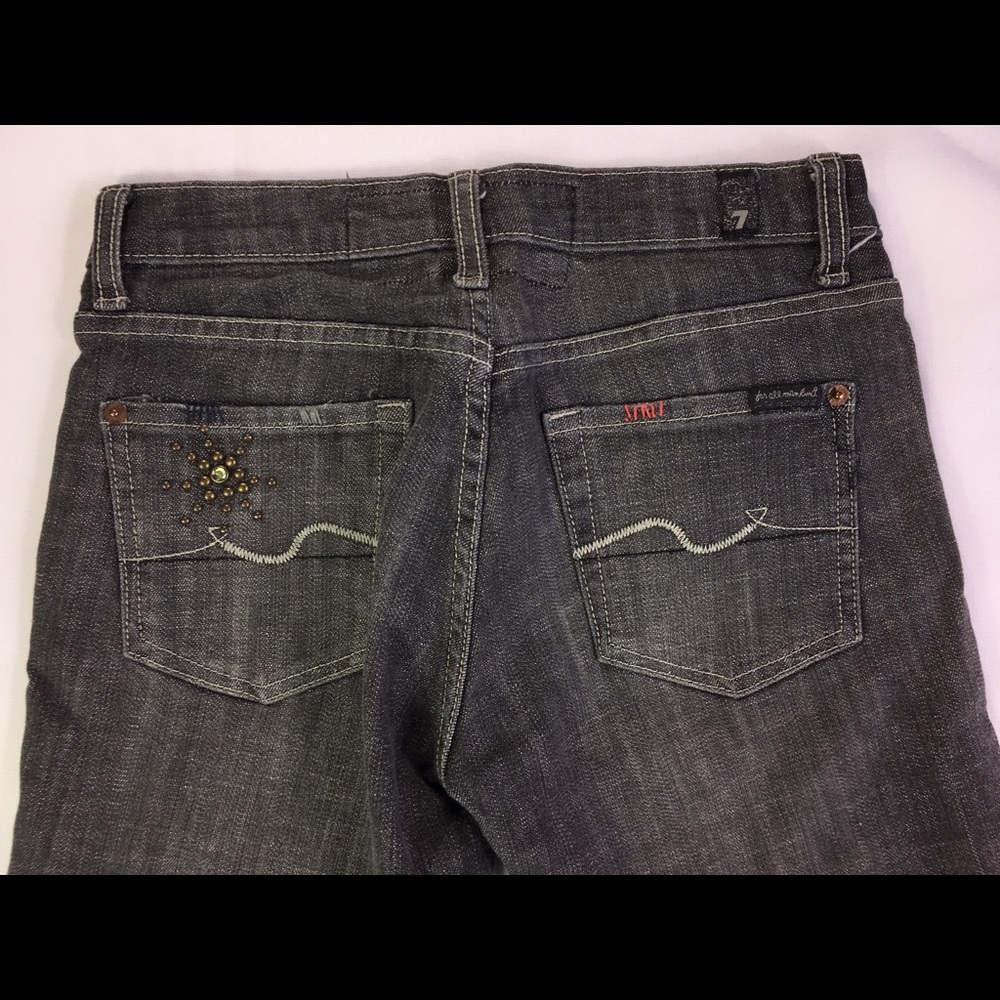 7 For All Mankind Dark Denim Wash Boot Cut Jeans Size 26 R