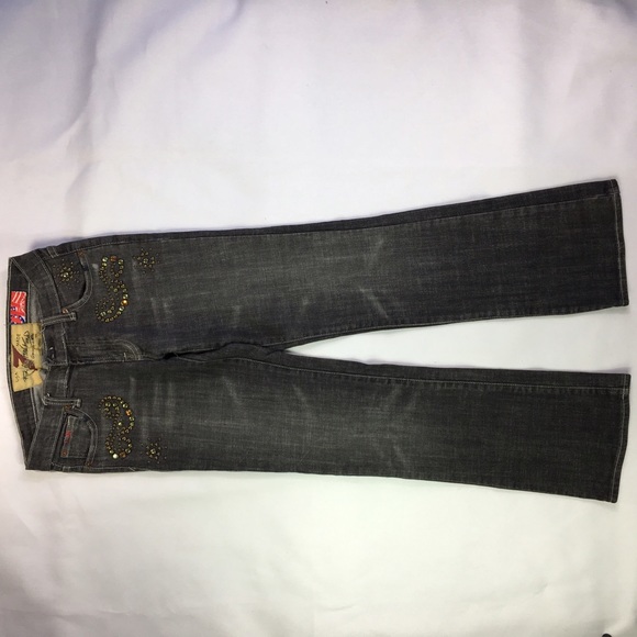 7 For All Mankind Dark Denim Wash Boot Cut Jeans Size 26 R - Picture 3 of 8