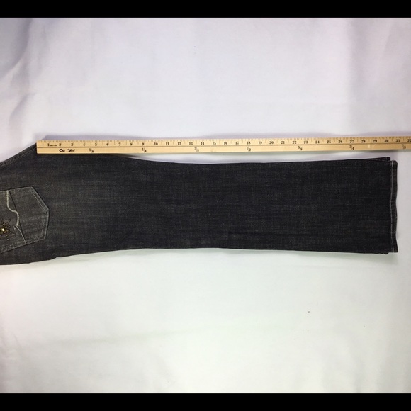 7 For All Mankind Dark Denim Wash Boot Cut Jeans Size 26 R - Picture 4 of 8