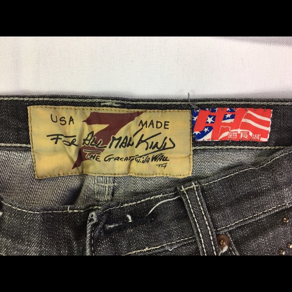 7 For All Mankind Dark Denim Wash Boot Cut Jeans Size 26 R - Picture 6 of 8