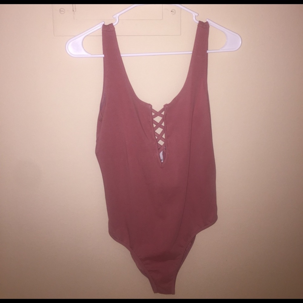 Pink Forever 21 Bodysuit