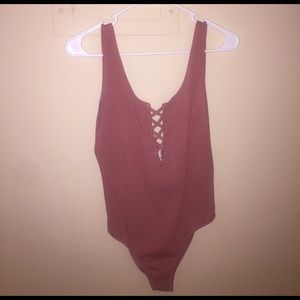 Pink Forever 21 Bodysuit