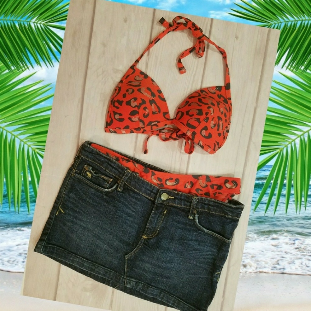 A & F Denim Mini Skirt