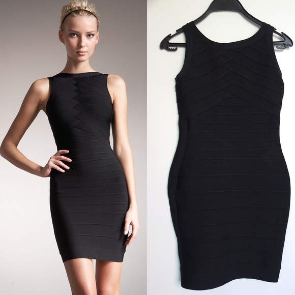 Back-Cutout Reversible Bandage Stretch Dress - Picture 1 of 8