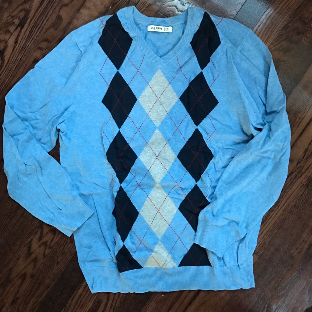 Old Navy Argyle Sweater XL EUC