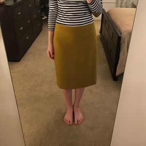 Mustard Yellow Pencil Skirt