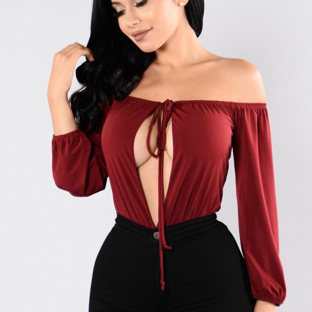 Sexy Wine/Burgundy Bodysuit