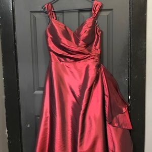 Bill Levkoff Iridescent burgundy formal dress