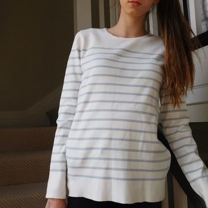 White striped sweater