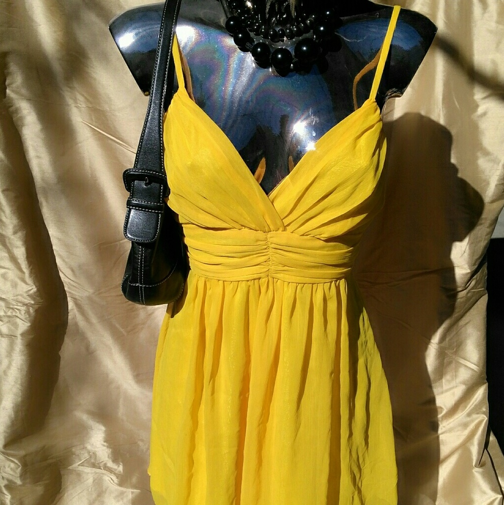 Brighten your day with yellow mini pretty dress ma