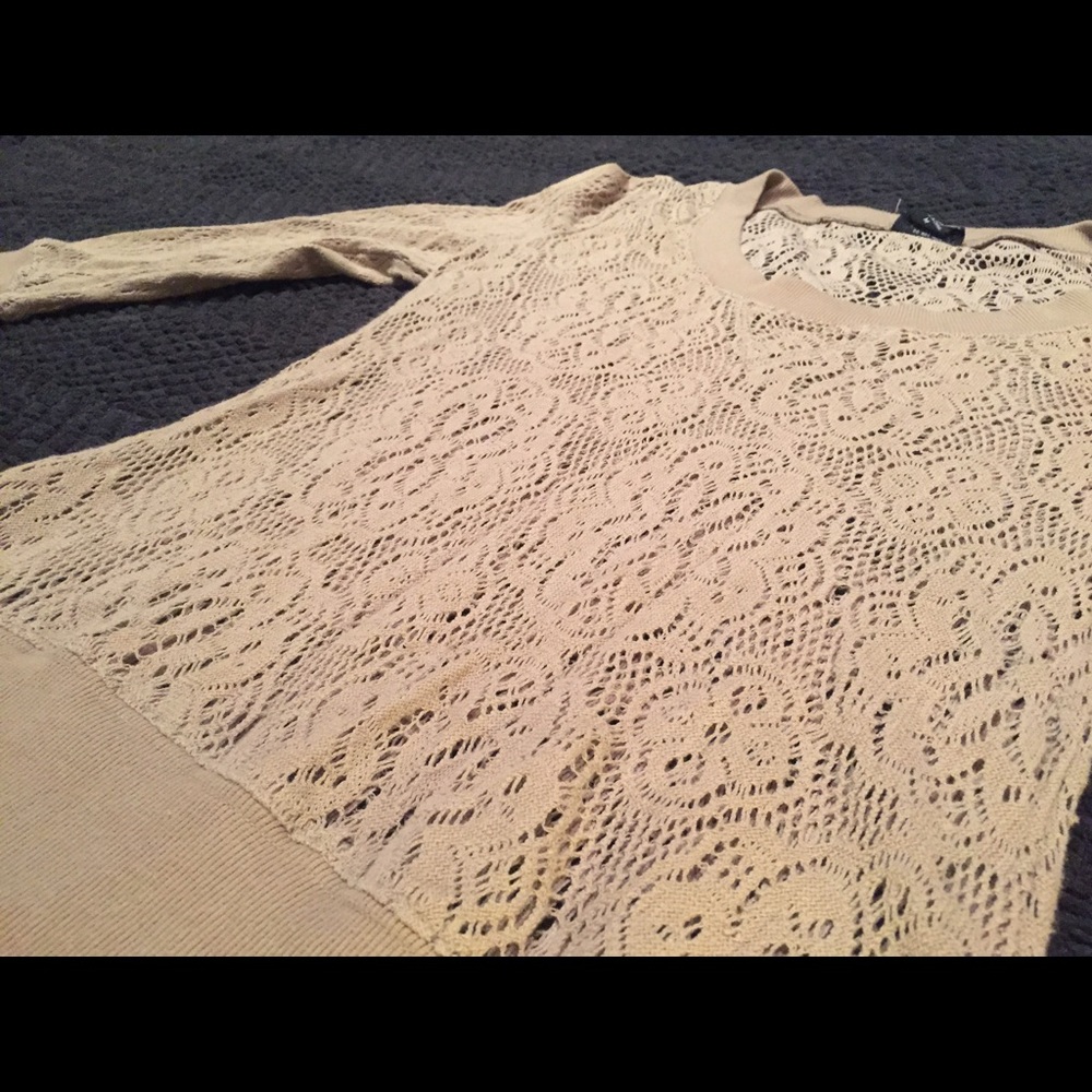 Tan/brown cutout sweater