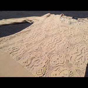 Tan/brown cutout sweater