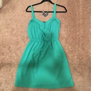 Teal tank summer dress
