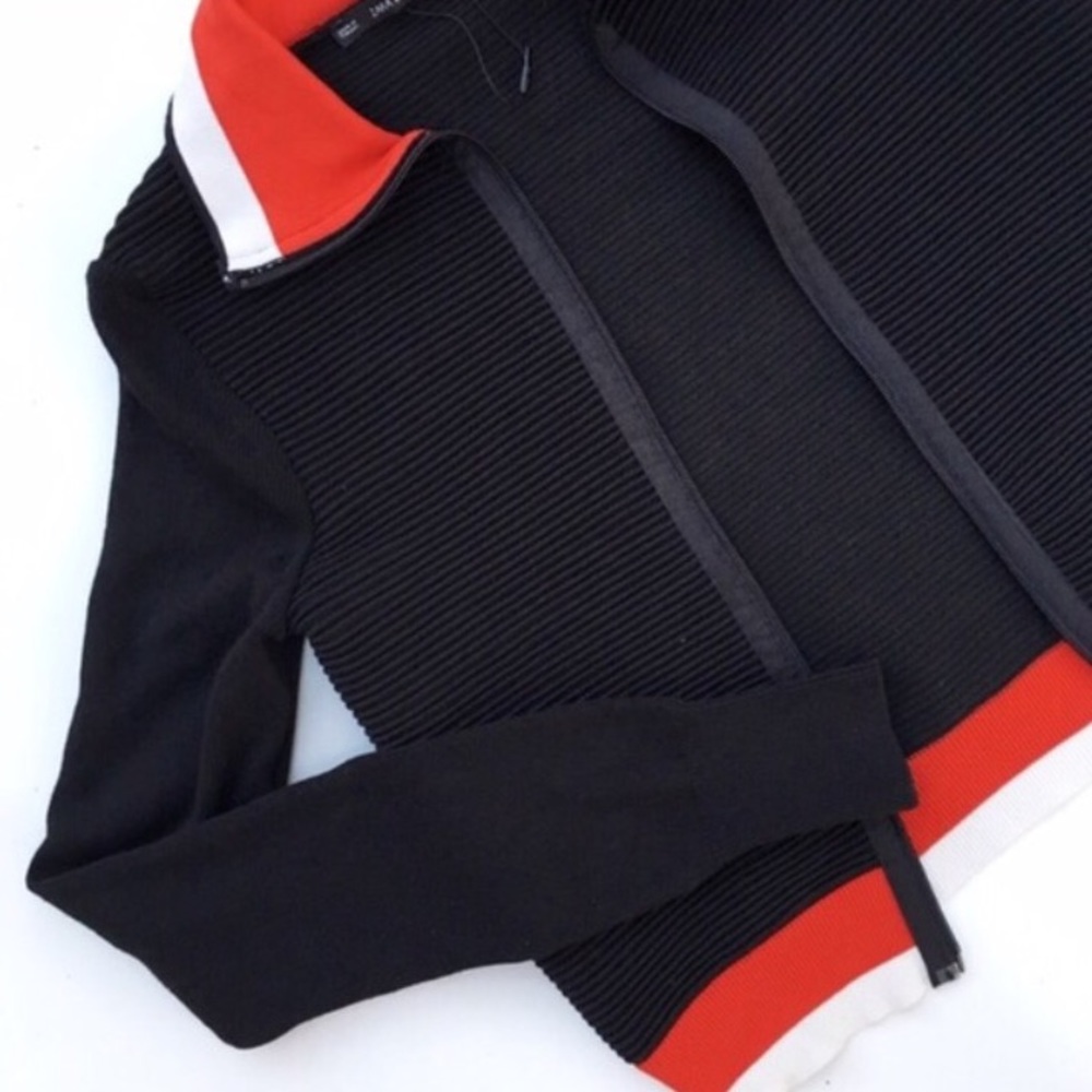 Zara ribbed zipper up jacket