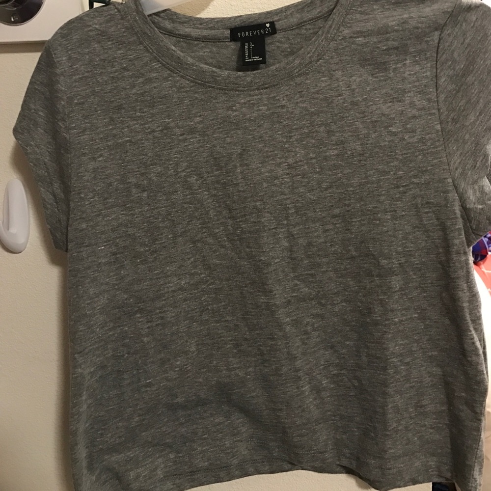 grey forever 21 crop top NWT
