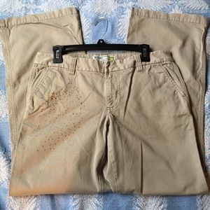 Old Navy Low Waist Tan Khaki Pants Bling 6 Short