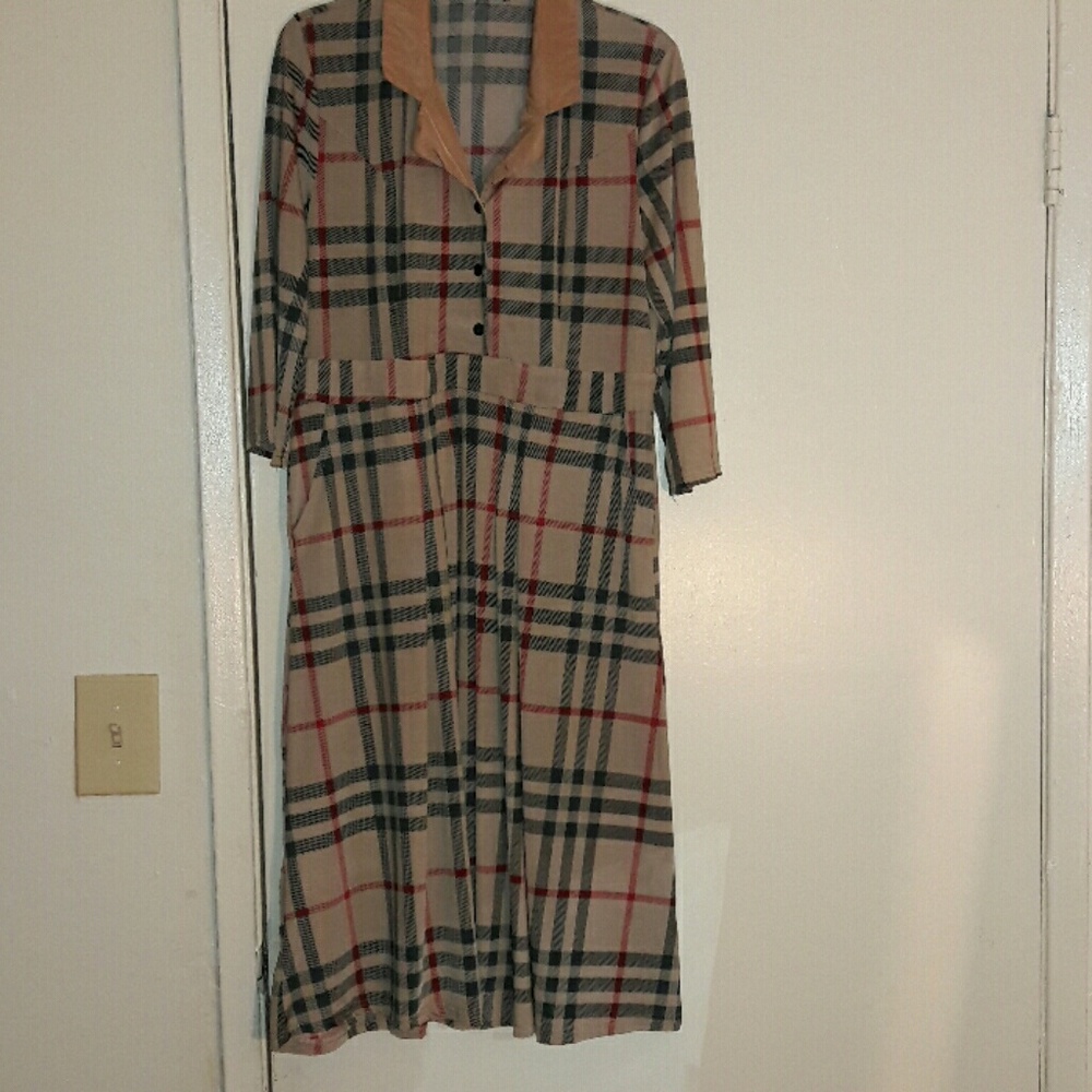 Plaid dress Xl