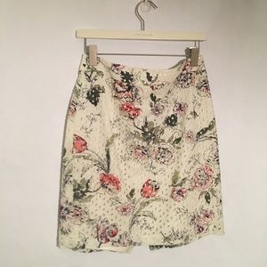 Ann Taylor Floral Eyelet Pencil Skirt