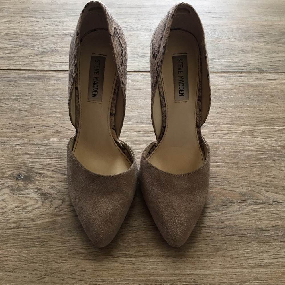 Steve Madden Suede and Snakeskin Pattern