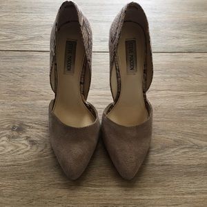 Steve Madden Suede and Snakeskin Pattern