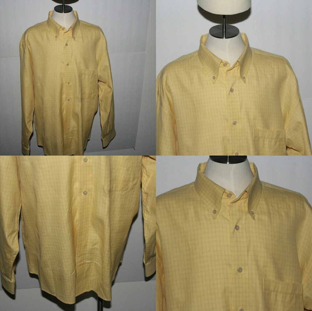 Pendleton Dress shirt Yellow Size XLarge