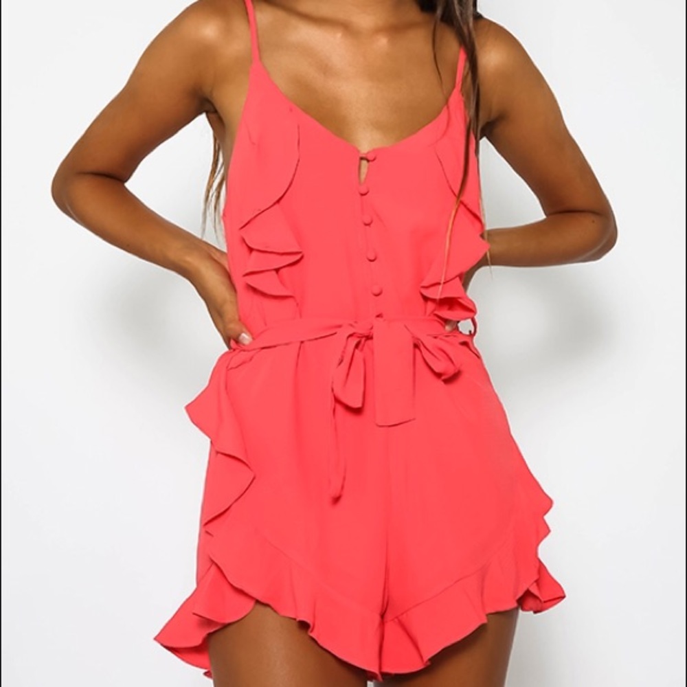 Coral romper from Peppermayo