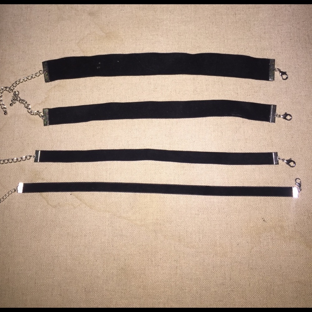 S/M/L/XL BLACK VELVET CHOKER BUNDLE