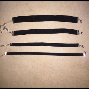 S/M/L/XL BLACK VELVET CHOKER BUNDLE