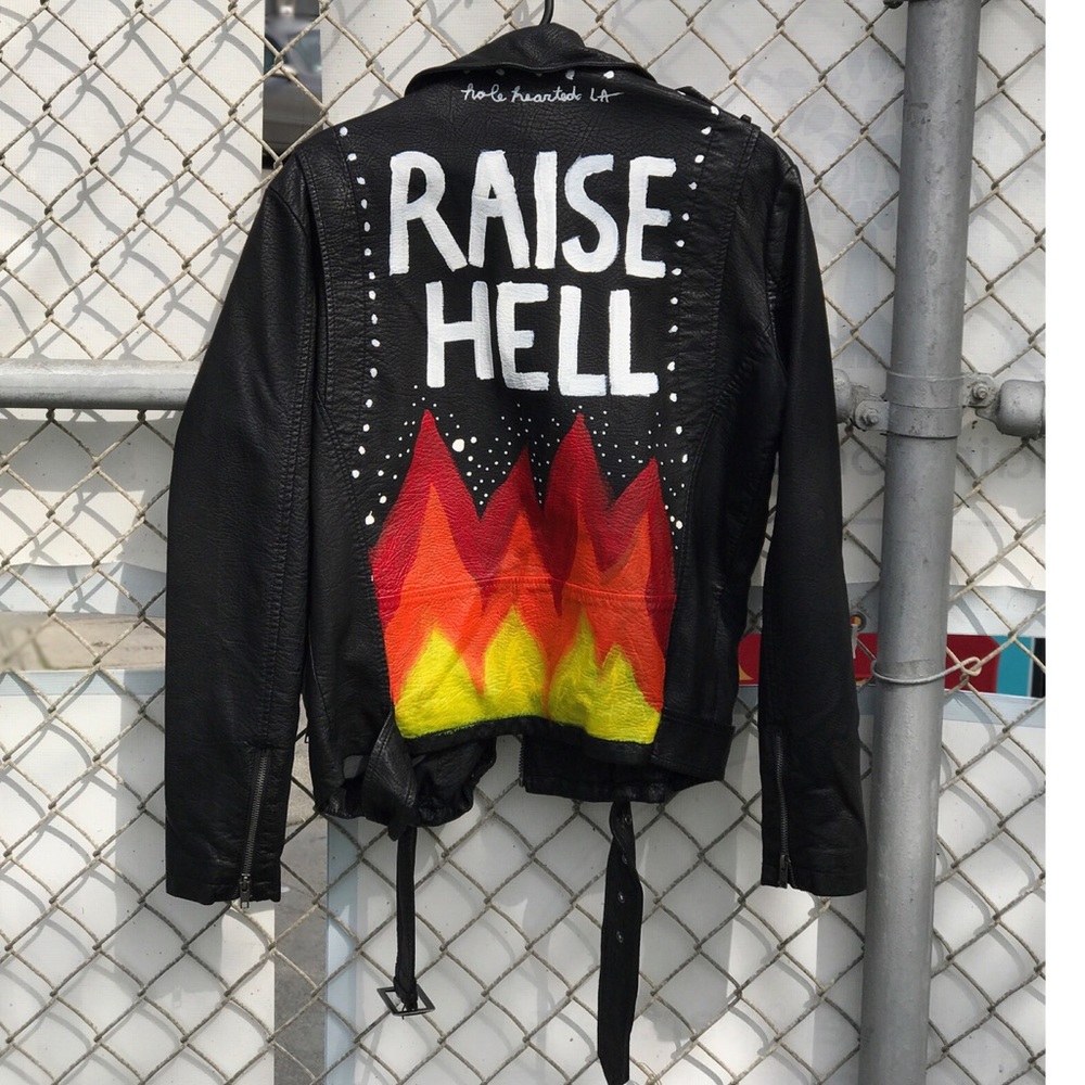 Raise hell vegan leather inspired by lf