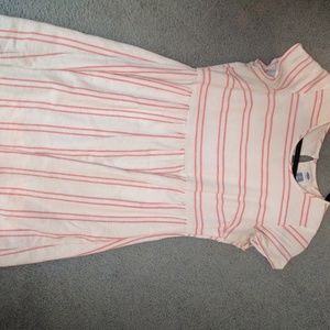 Pink striped beach dresa