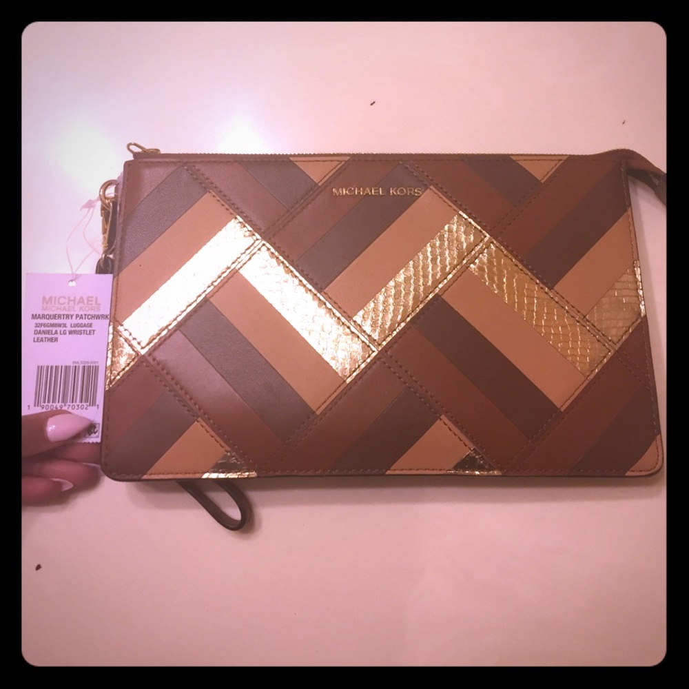 Michael Kors patterned clutch