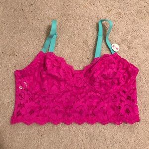 NWT pink lace bralette