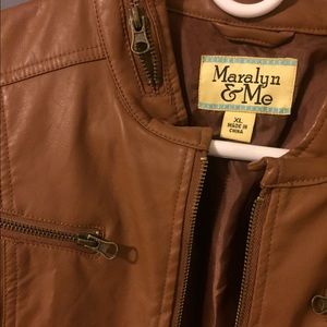 Brown pleather jacket