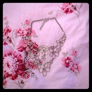 Brighton silver floral necklace + earrings set