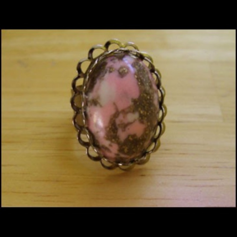 Pink cabochon ring
