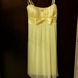 Yellow Babydoll Spaghetti Strap Dress