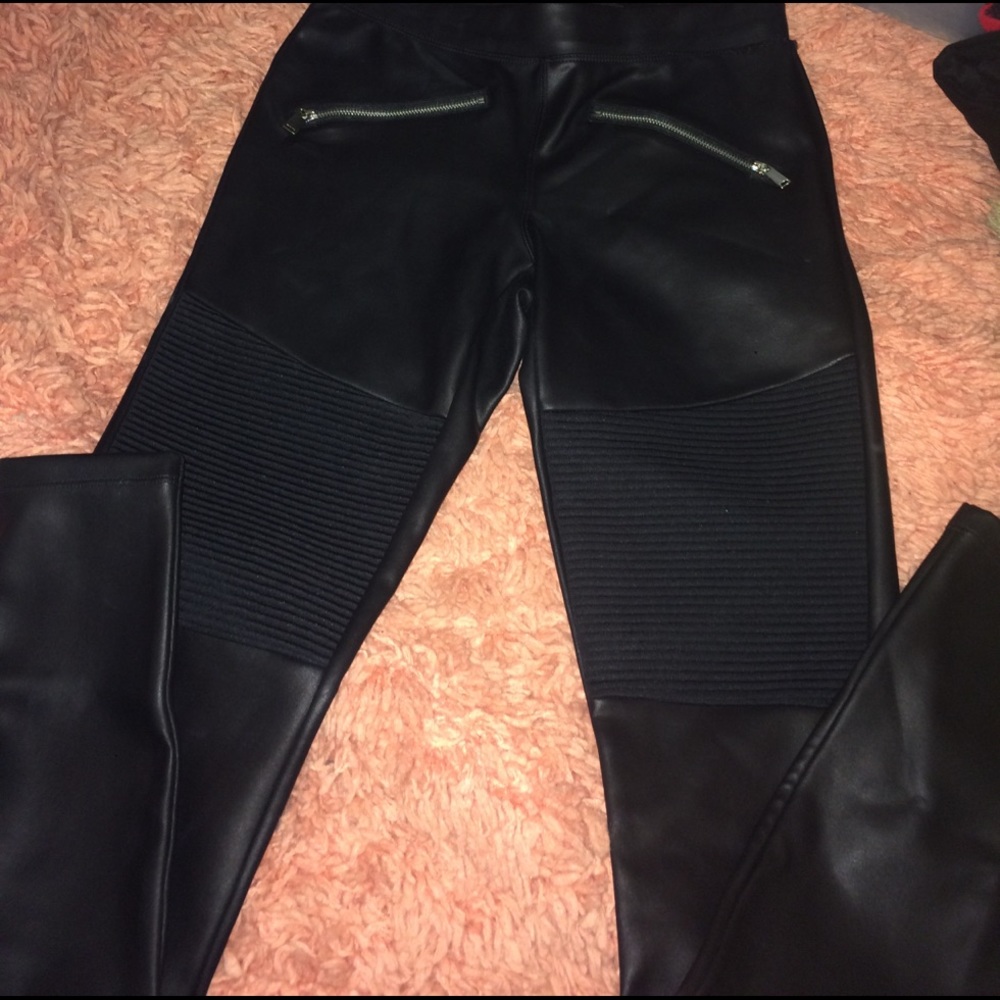 Express faux leather leggings