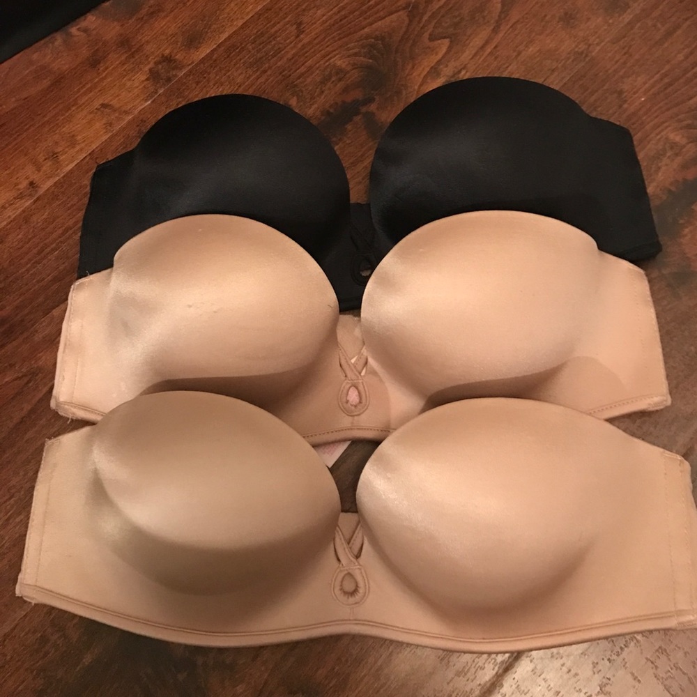 Victoria's Secret bombshell strapless bras 32AA
