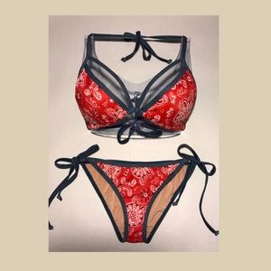 Paisley and Denim Bikini