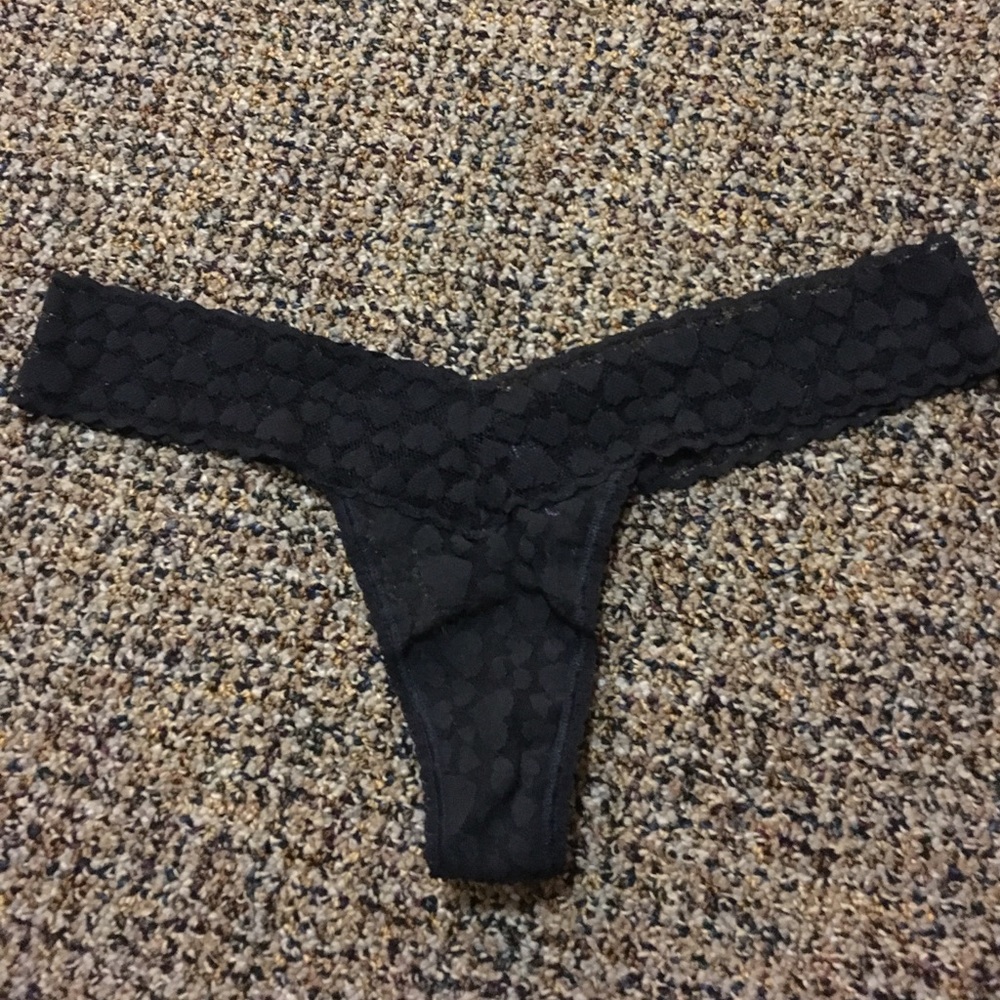 Victoria secret black heart thong