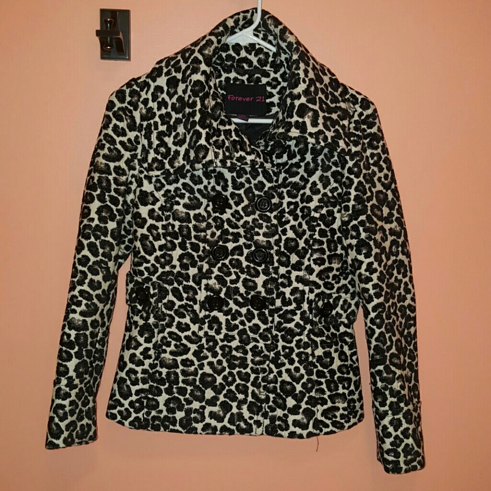 Forever 21 Leopard Print Winter Jacket